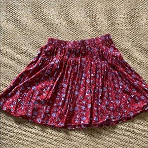 Red Floral Skirt